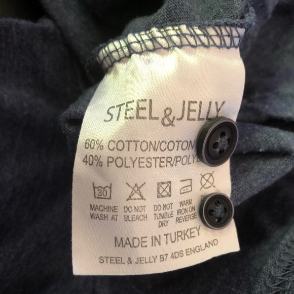Steel and Jelly Gray Polo Shirt Men’s Small - Picture 8 of 8